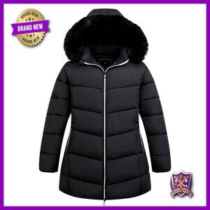 Plus Size Winter Down Jacket Waterproof Windproof Hooded Puffer Coat